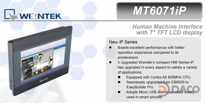 MT6071iP HMI Weintek – Easyview màn hình HMI 7 Inch Màu MT6071iP
