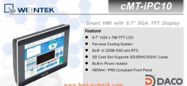 Màn Hình Cảm Ứng Hiển Thị HMI Weintek CMT-IPC10: 9.7 Inch