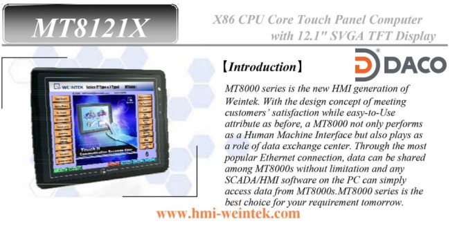 MT8121X Màn hình cảm ứng HMI Weintek 12.1 Inch