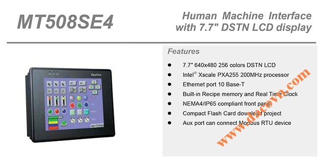 MT508SE HMI Weintek – Easyview màn hình HMI 7.7” màu MT508SE