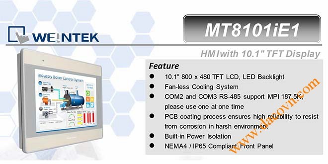 MT8101iE HMI Weintek – Easyview màn hình HMI 10.1 Inch mầu MT8101iE