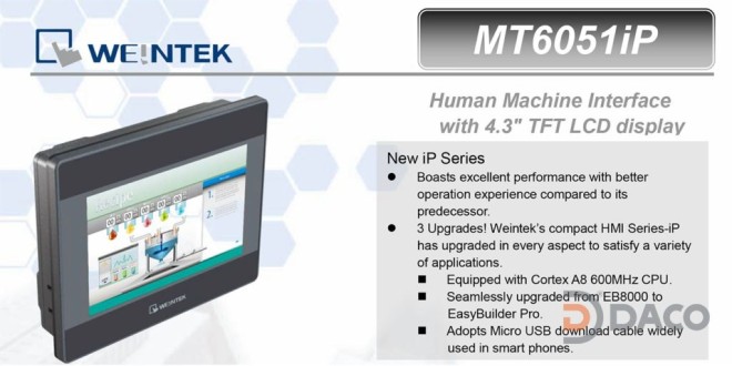 MT6051iP HMI Weintek – Easyview màn hình HMI 4.3 Inch mầu MT6051iP