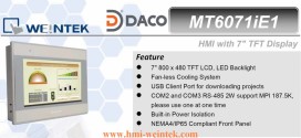 MT6071iE HMI Weintek màn hình HMI 7 Inch mầu, Ethernet MT6071iE